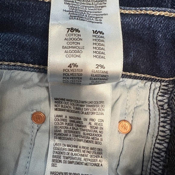 MOTHER The Insider Ankle Mid Rise Straight Leg Denim Jeans in Mind Games Size 27 - Picture 13 of 14